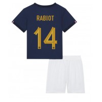Frankreich Adrien Rabiot #14 Heimtrikotsatz Kinder WM 2022 Kurzarm (+ Kurze Hosen)